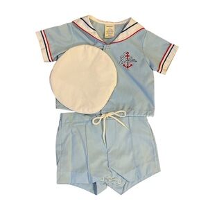 VINTAGE Sailor Kids Matching Set Size 6-9 months